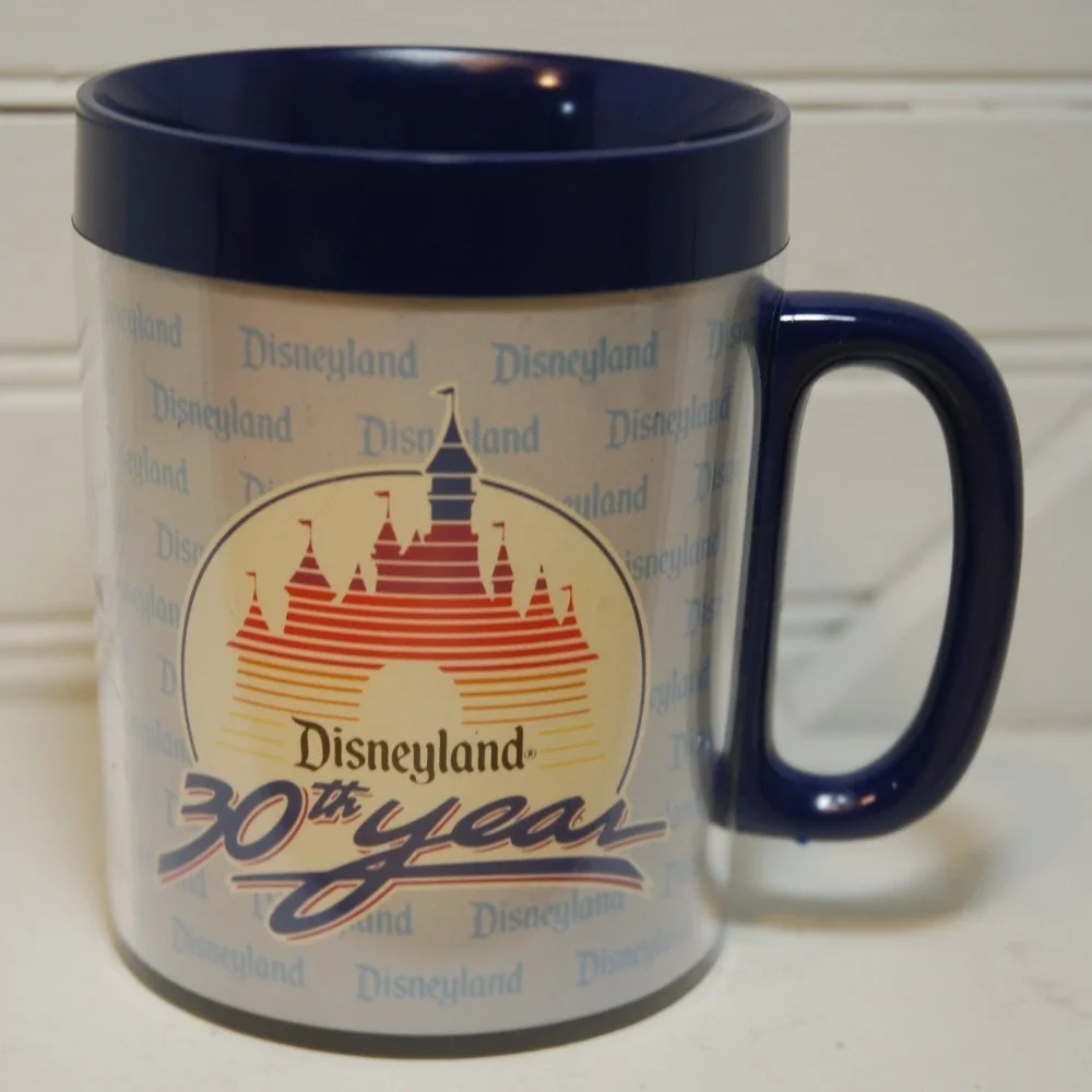 Vintage ThermoServ Disneyland 30th Anniversary‎ Plastic Cup MUG Disney 1985